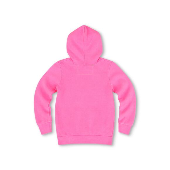 Aviator Nation Kid’s Smiley 2 Pullover Hoodie Neon Pink Size 14 Unisex - Picture 2 of 11